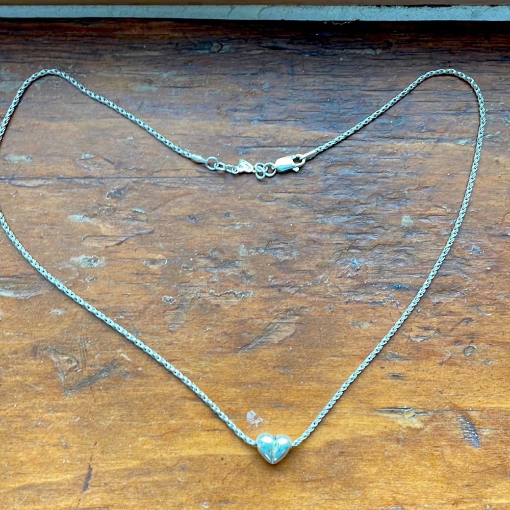 Fortunoff Sterling silver heart necklace, vintage